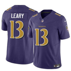Nike Baltimore Ravens #13 Devin Leary Purple Vapor Untouchable Authentic Stitched NFL Jersey