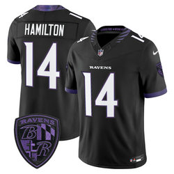 Nike Baltimore Ravens #14 Kyle Hamilton Black 2026 Authentic Stitched NFL Jersey