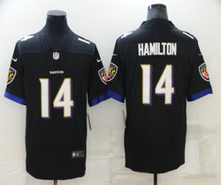 Nike Baltimore Ravens #14 Kyle Hamilton Black Vapor Untouchable Authentic Stitched NFL Jersey
