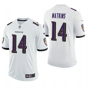 Nike Baltimore Ravens #14 Sammy Watkins White 2021 NFL Draft Vapor Untouchable Authentic Stitched NFL Jersey