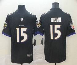 Nike Baltimore Ravens #15 Marquise Brown Black Vapor Untouchable Limited Authentic Stitched NFL Jersey