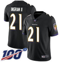 Nike Baltimore Ravens #21 Mark Ingram II Black 100th Season Vapor Untouchable Limited Authentic Stitched NFL Jersey