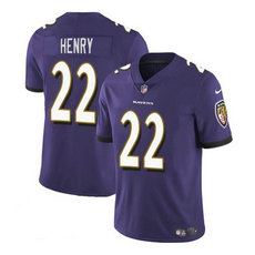 Nike Baltimore Ravens #22 Derrick Henry Purple Vapor Untouchable Authentic Stitched NFL Jersey