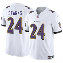 Nike Baltimore Ravens #24 Malaki Starks White 2025 Draft Authentic Stitched NFL Jersey