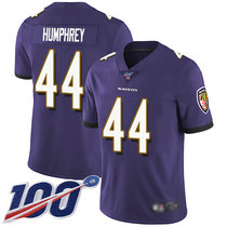 Nike Baltimore Ravens #44 Marlon Humphrey 100th Season Purple Vapor Untouchable Authentic Stitched NFL Jersey