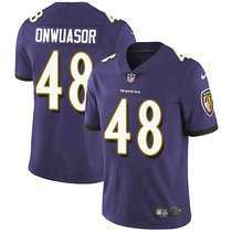 Nike Baltimore Ravens #48 Patrick Onwuasor Purple Vapor Untouchable Limited Authentic Stitched NFL Jersey