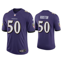 Nike Baltimore Ravens #50 Justin Houston Purple Vapor Untouchable Authentic Stitched NFL Jersey