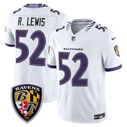 Nike Baltimore Ravens #52 Ray Lewis White 2026 Authentic Stitched NFL Jersey