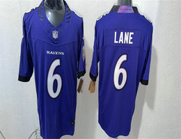 Nike Baltimore Ravens #6 Ja'Kobi Lane Purple Vapor Stitched Limited Football Jersey