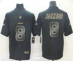 Nike Baltimore Ravens #8 Lamar Jackson Black Gold Vapor Untouchable Authentic Stitched NFL jersey
