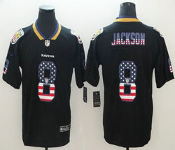 Nike Baltimore Ravens #8 Lamar Jackson USA Flag Vapor Untouchable Authentic stitched NFL jersey