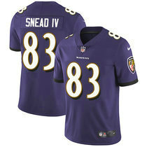Nike Baltimore Ravens #83 Willie Snead IV Purple Vapor Untouchable Limited Authentic Stitched NFL Jersey
