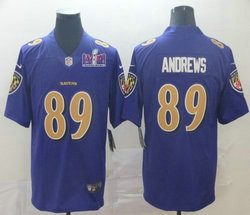 Nike Baltimore Ravens #89 Mark Andrews Purple Rush Limited Authentic Stitched NFL Jersey