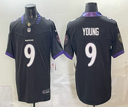Nike Baltimore Ravens #9 Young Black 2026 Authentic Stitched NFL Jersey
