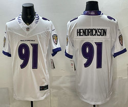 Nike Baltimore Ravens #91 Trey Hendrickson White 2026 Authentic Stitched NFL Jersey