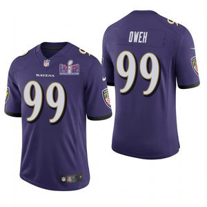 Nike Baltimore Ravens #99 Jayson Oweh Purple 2021 NFL Draft Vapor Untouchable Authentic Stitched NFL Jersey