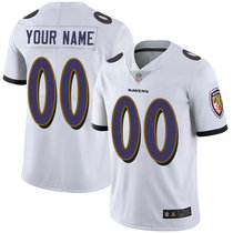 Nike Baltimore Ravens Customized White Limited Vapor Untouchable Authentic Stitched NFL Jerseys
