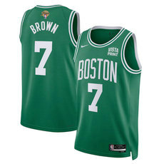 Nike Boston Celtics #7 Jaylen Brown Green 2024 Finals Stitched Basketball Jersey