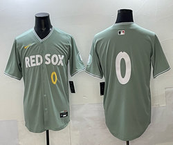 Nike Boston Red Sox #0 no name Green 2025 City MLB Jersey