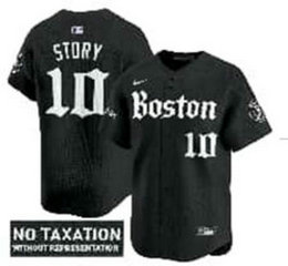 Nike Boston Red Sox #10 Trevor Story Black 5(V) Joint baseball jersey