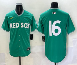 Nike Boston Red Sox #16 Jarren Duran (no name) Green City Jersey