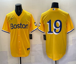Nike Boston Red Sox #19 Roman Anthony no name Gold City Stitched MLB Jersey