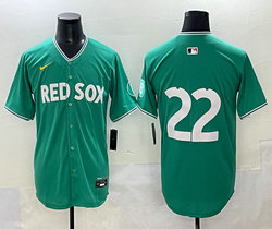 Nike Boston Red Sox #22 Garrett Whitlock (no name) Green City MLB Jersey