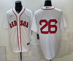 Nike Boston Red Sox #26 Wade Boggs White no name Stitched Baseball Jersey
