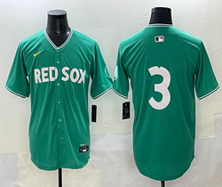 Nike Boston Red Sox #3 Green City Authentic Stitched MLB Jersey