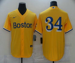 Nike Boston Red Sox #34 David Ortiz Gold 2021 City Authentic stitched MLB jersey