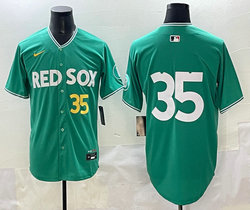 Nike Boston Red Sox #35 Garrett Crochet (no name) 35 front Green City Jersey