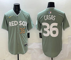 Nike Boston Red Sox #36 Triston Casas Green City #36 front Jersey