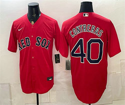 Nike Boston Red Sox #40 Willson Contreras Red Cool Base Stitched Baseball Jersey