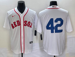 Nike Boston Red Sox #42 Jackie Robinson White Game Authentic Stitched MLB Jersey