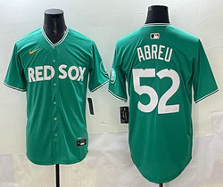 Nike Boston Red Sox #52 Wilyer Abreu Green City Jersey