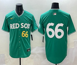 Nike Boston Red Sox #66 Brayan Bello (no name) 66 front Green City Jersey