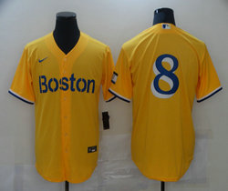 Nike Boston Red Sox #8 Carl Yastrzemski Gold 2021 City Authentic stitched MLB jersey