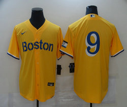 Nike Boston Red Sox #9 Ted Williams no name Gold 2021 City Authentic stitched MLB jersey