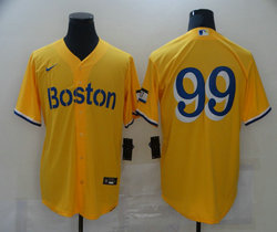 Nike Boston Red Sox #99 Alex Verdugo no name Gold 2021 City Authentic stitched MLB jersey