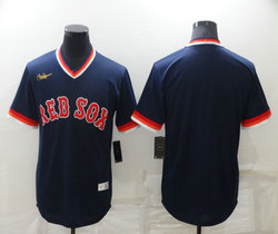 Nike Boston Red Sox #Blank Navy Blue Gold Nike patch Blue Pullover Authentic Stitched MLB Jerseys