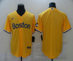 Nike Boston Red Sox Blank Gold 2021 City Authentic stitched MLB jersey