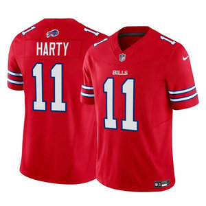 Nike Buffalo Bills #11 Deonte Harty Red 2023 F.U.S.E Authentic Stitched NFL Jersey