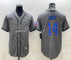 Nike Buffalo Bills #14 Stefon Diggs Hemp grey Joint Authentic Stitched baseball jersey