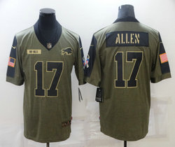 Nike Buffalo Bills #17 Josh Allen 2021 salute to service Authentic Stitched NFL Jersey