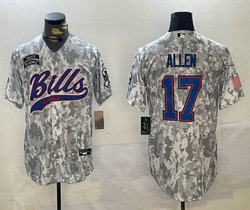Nike Buffalo Bills #17 Josh Allen 2024 Salute to Service Joint baseball Jersey