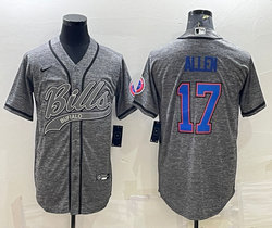 Nike Buffalo Bills #17 Josh Allen Hemp grey Joint Authentic Stitched baseball jersey