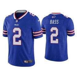 Nike Buffalo Bills #2 Tyler Bass Blue Vapor Untouchable Authentic Stitched NFL Jersey