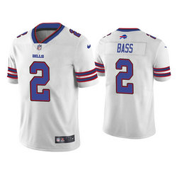 Nike Buffalo Bills #2 Tyler Bass White Vapor Untouchable Authentic Stitched NFL Jersey