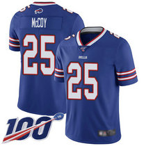 Nike Buffalo Bills #25 LeSean McCoy With 100th Season Patch Blue Vapor Untouchable Authentic stitched NFL jersey