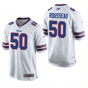 Nike Buffalo Bills #50 Gregory Rousseau White 2021 NFL Draft Authentic Stitched NFL Jersey